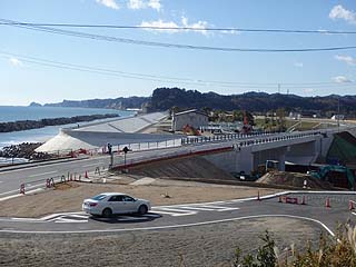 【海岸堤防(農林)と本線橋(北迫川部)】