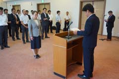 【事業計画表彰】代表 三部部長・阿部部長